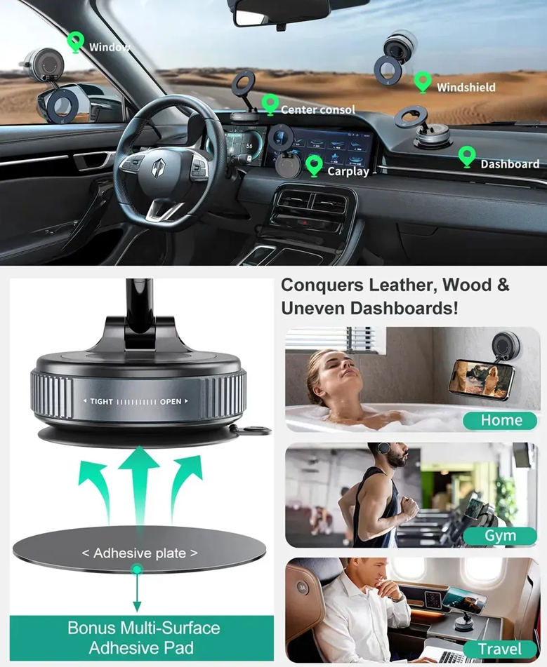 SOPORTE CELULAR PREMIUM 360° CON IMAN