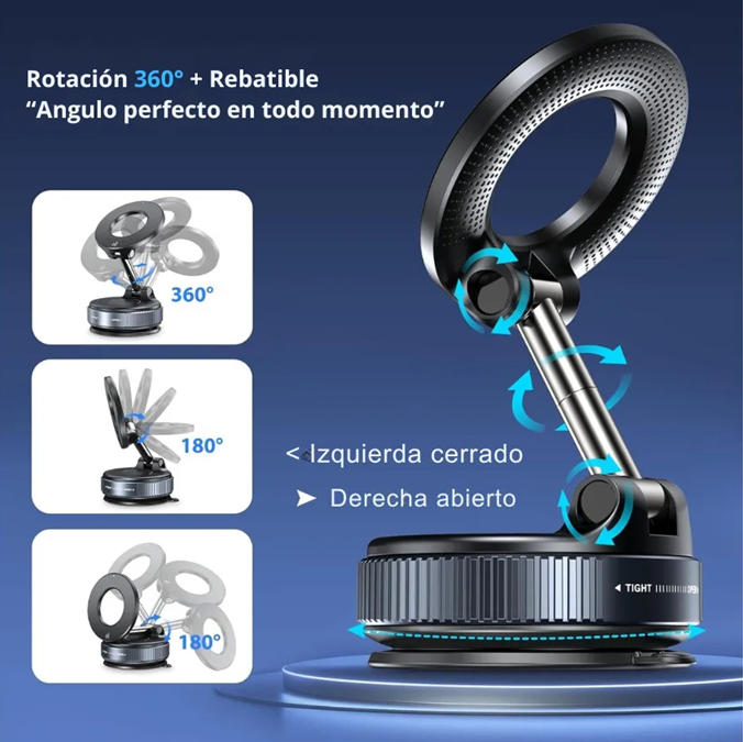 SOPORTE CELULAR PREMIUM 360° CON IMAN