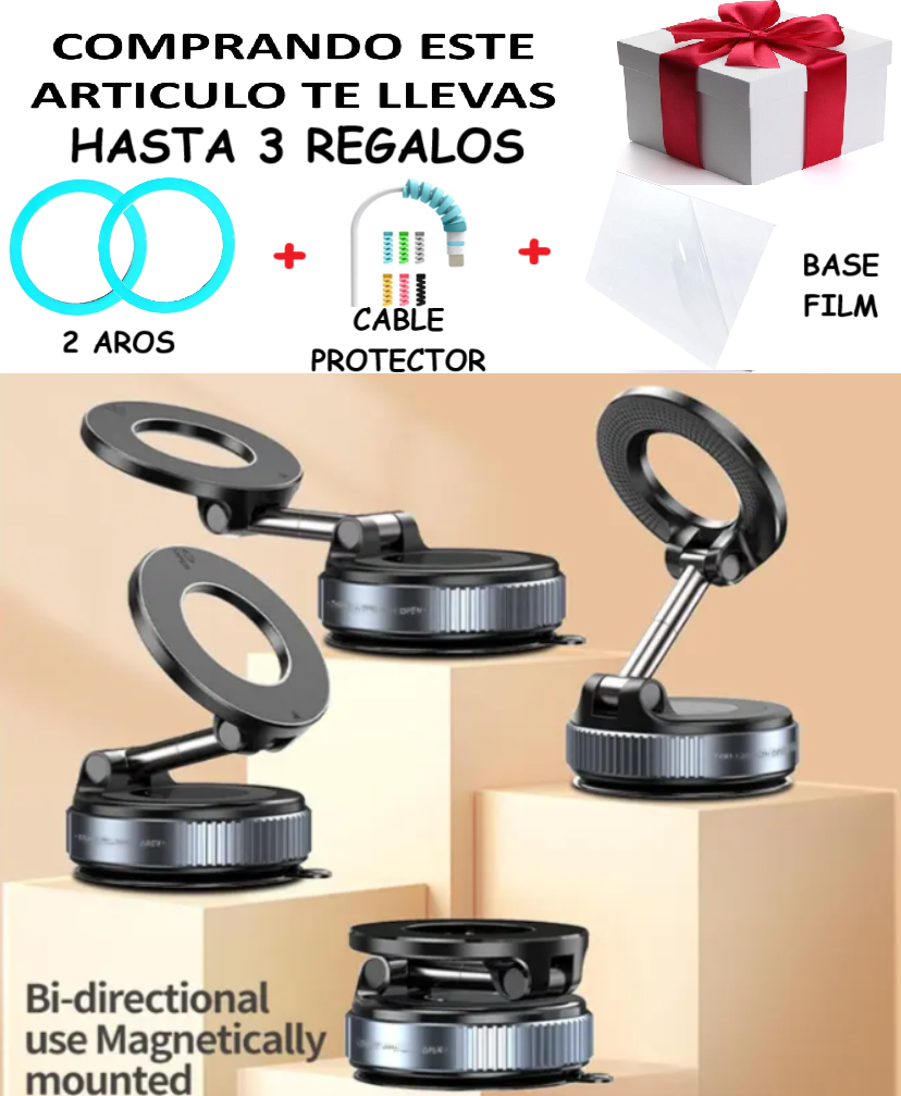 SOPORTE CELULAR PREMIUM 360° CON IMAN