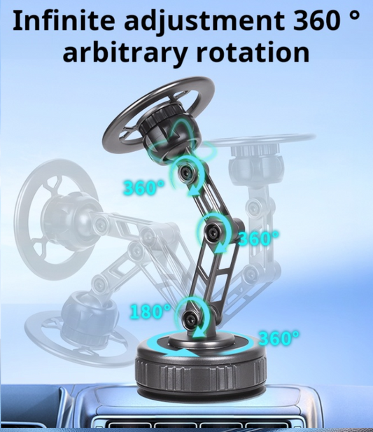 Soporte Magnetico Iman Gira 360° Celular 2 Aros Extra Fuerte 100% Regulable