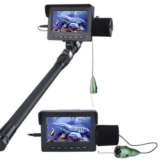 Cámara Subacuática Pesca Con Monitor y Soporte Para Caña C/ Luz Led