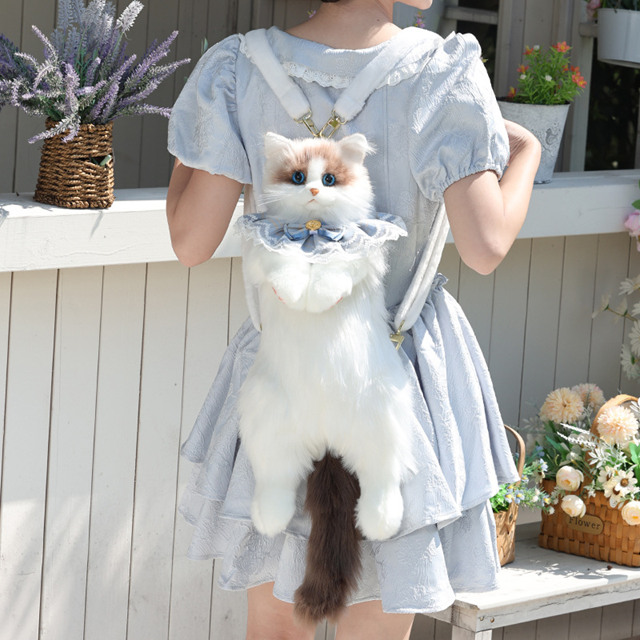 Mochila Con Forma de Gato 100% Realista 60cm + Accesorios de Regalo