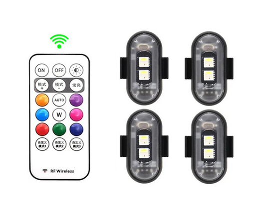 Luces RGB x 4 Con Control Remoto