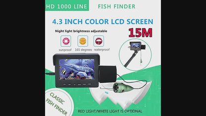Cámara Subacuática Pesca Con Monitor y Soporte Para Caña C/ Luz Led